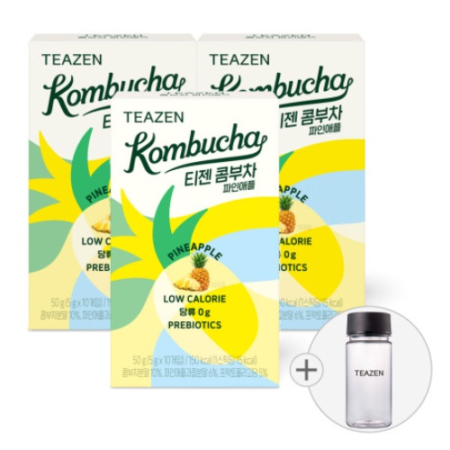 TEAZEN Kombucha Pineapple 10sticks *3boxs (including bottle)