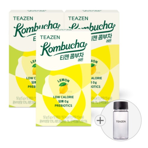 TEAZEN Kombucha LEMON 10sticks*3boxs (including bottle)