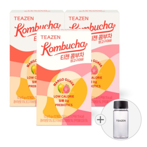 TEAZEN Kombucha Mango Guava 10stick*3boxs (including bottle)