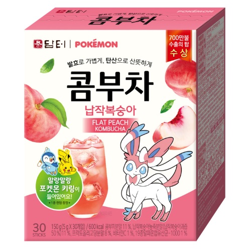 Damtuh Pokemon Kombucha Flat Peach 30T