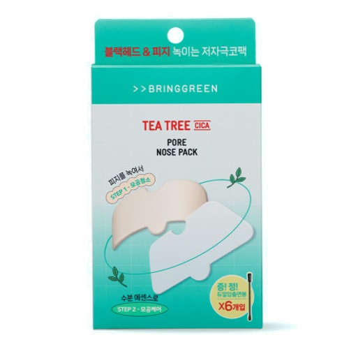 BRINGGREEN Tea Tree Cica Pore Nose Pack 3P