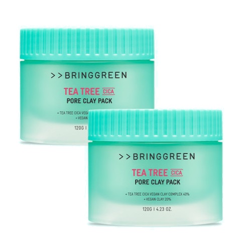 BRINGGREEN Tea Tree Cica Pore Clay Pack 120g+120g