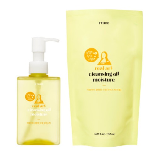 ETUDE Real Art Cleansing Oil Moisture (185ml+refill 185ml)