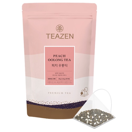 TEAZEN Peach Oolong Tea 25 Tea Bags (Triangle Tea Bag)