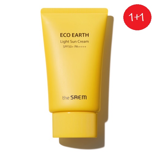 THE SAEM Eco Earth Light Sun Cream SPF50+PA++++ 50g [1+1]