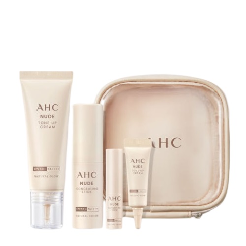 AHC Nude Cream & Stick Set (Cream40ml+concealingstick10g+mini 2items+pouch)