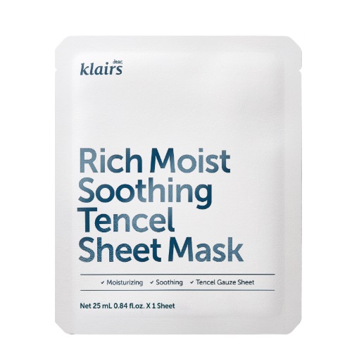 Dear, Klairs Rich Moist Soothing Tencel Sheet Mask 25ml