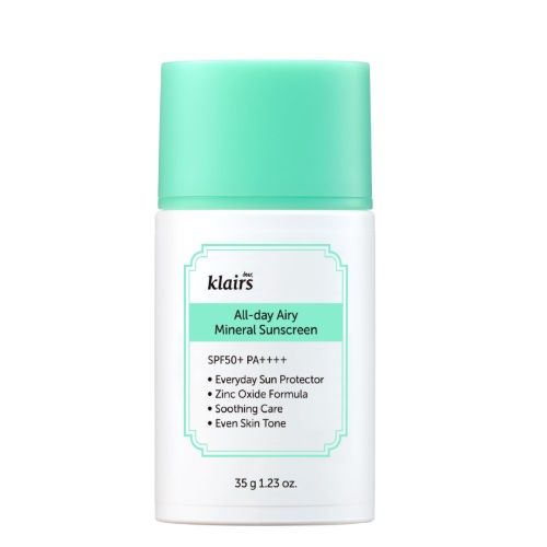 Dear, Klairs All-Day Airy Mineral Sunscreen SPF50+ PA++++35g