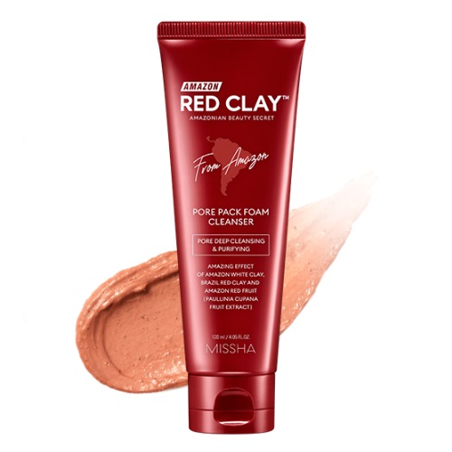MISSHA Amazon Red Clay™ Pore Pack Foam Cleanser 120ml