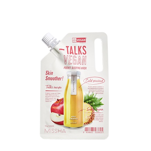 MISSHA Talks Vegan Squeeze Pocket Sleeping Mask 10g [Skin Smoother]