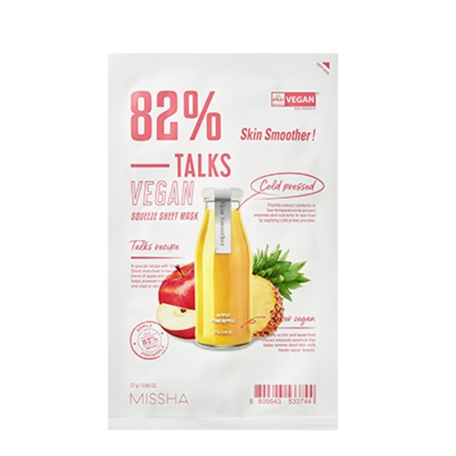 MISSHA Talks Vegan Squeeze Sheet Mask 27g *10ea [Skin Smoother]
