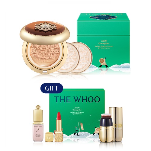 The Whoo Cheongidan Radiant Essence Cushion #21 Set Holiday Edition