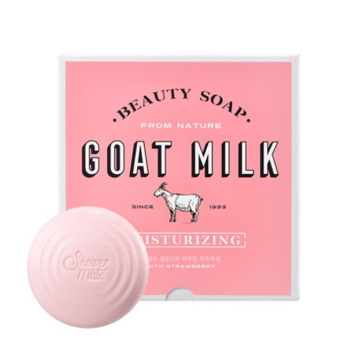 Shower Mate Goat Milk Soap Strawberry 90g*12EA