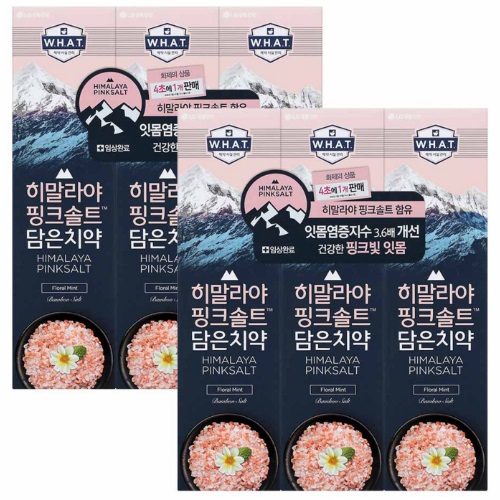 PERIOE Himalaya Pink Salt Pumping Toothpaste Floral Mint 100gx6EA