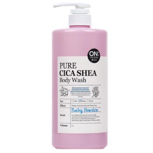 On The Body Pure Cica Shea Body Wash 1000ml [Baby Powder]