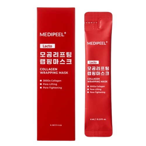 [DAISO] MEDIPEEL Red Lacto Collagen Wrapping Mask 4mlx4ea