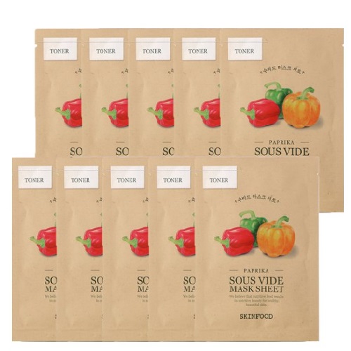 SKINFOOD Sous Vide Mask Sheet (Paprika) 18g x 10sheet