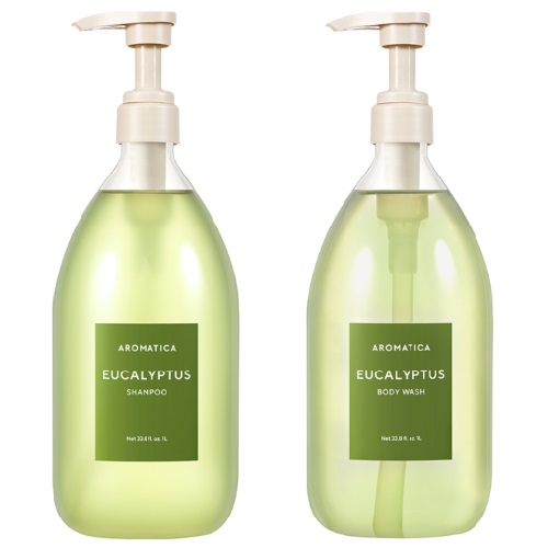 AROMATICA Eucalyptus Shampoo & Body Wash 2L Set