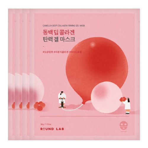 Round Lab Camellia Deep Collagen Firming Gel Mask Sheet 4ea