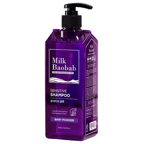 Milk Baobab Sensitive Shampoo 500ml BABY POWDER