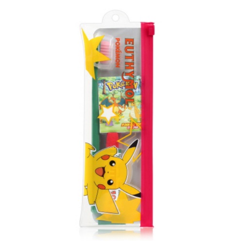 EUTHYMOL Pokemon Toothbrush+Toothpaste+Badge Random Delivery Travel Set