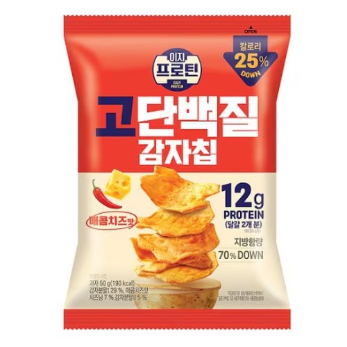 LOTTE Easy Protein Potato Chips Spicy Cheese 50g