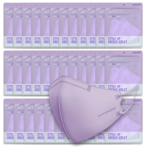 sumshiGO Style Up Beak Mask Large #Violet 35 Sheets