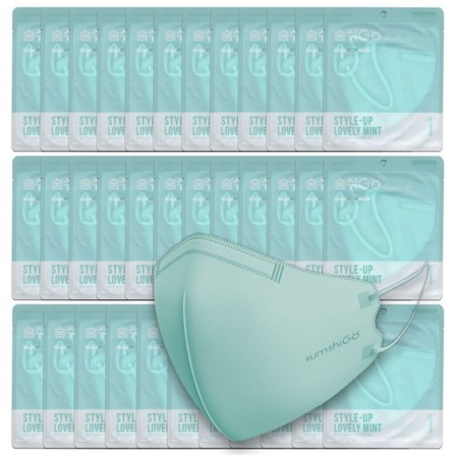 sumshiGO Style Up Beak Mask Large #Mint 35 Sheets