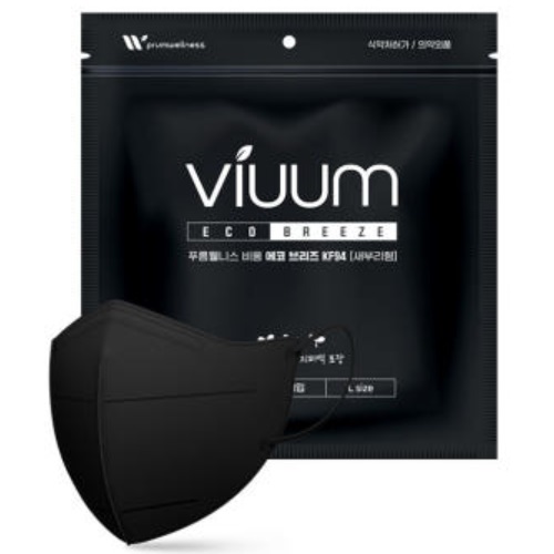 viuum Eco Breeze KF94 Mask 50pcs+50pcs [Black]