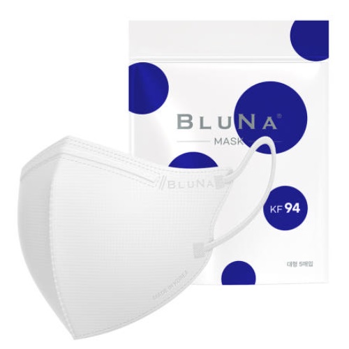 BLUNA Yellow dust prevention 2D color mask 100 pieces [White]