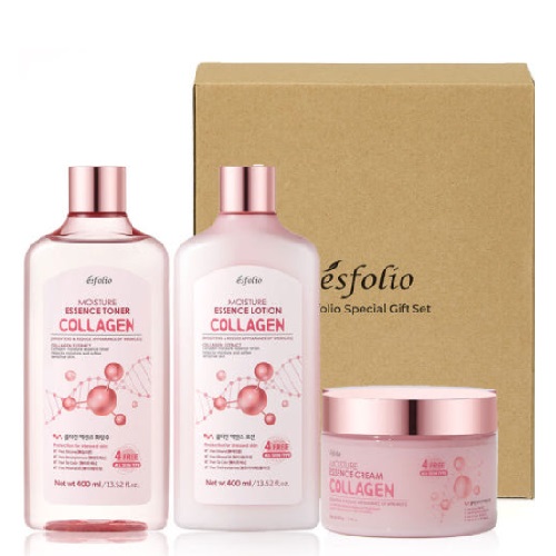 ESFOLIO Collagen Moisture Essence Toner+Lotion+Cream 3items Set