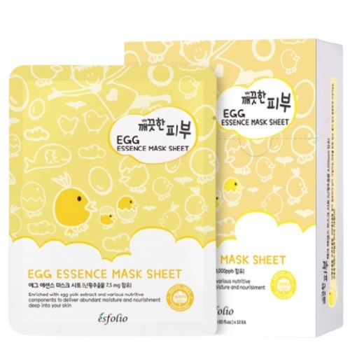 ESFOLIO Pure Skin Egg Essence Mask Sheet (10sheets)