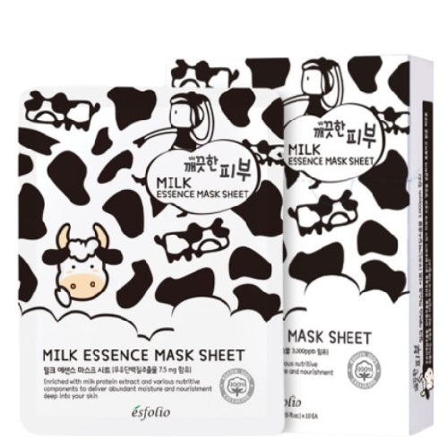 ESFOLIO Pure Skin Milk Essence Mask Sheet (10sheets)