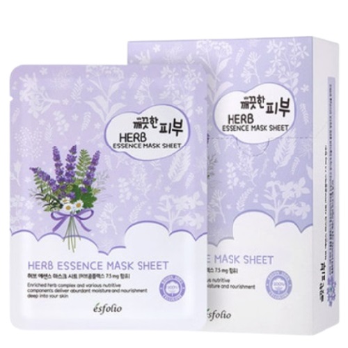 ESFOLIO Pure Skin Herb Essence Mask Sheet (10sheets)