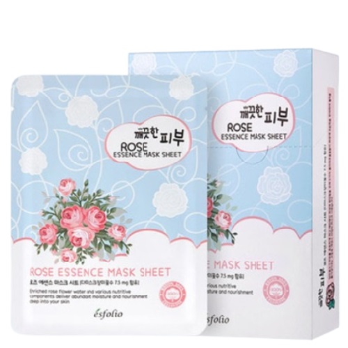 ESFOLIO Pure Skin Rose Essence Mask Sheet (10sheets)