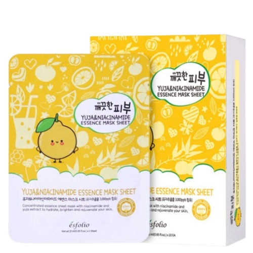 ESFOLIO Pure Skin Yuja & Niacinamide Essence Mask Sheet (10sheets)