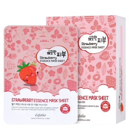 ESFOLIO Pure Skin Strawberry Essence Mask Sheet (10sheets)