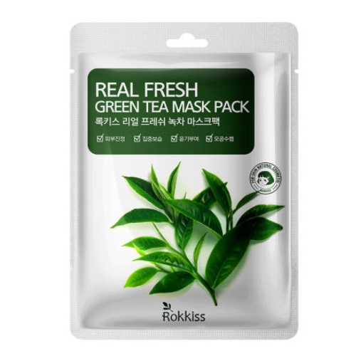 Rokkiss Real Fresh Green Tea Mask Pack 23g*10ea