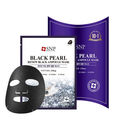 SNP Black Pearl Renew Black Ampoule Mask 25mlx11ea