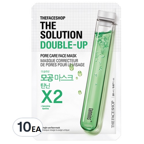 THE FACE SHOP The Solution Double-Up Pore Care Face Mask 22mlx10ea