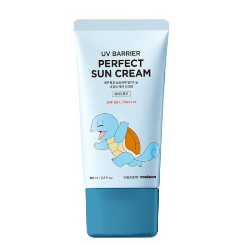 VEILMENT Pokemon UV Barrier Perfect Sun Cream SPF50+PA++++80ml #Squirtle