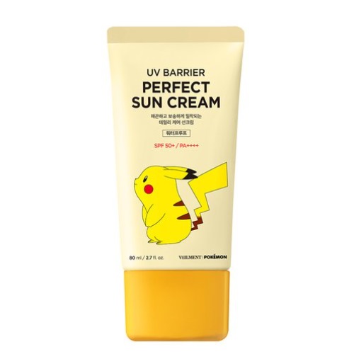 VEILMENT Pokemon UV Barrier Perfect Sun Cream SPF50+PA++++80ml #Pikachu