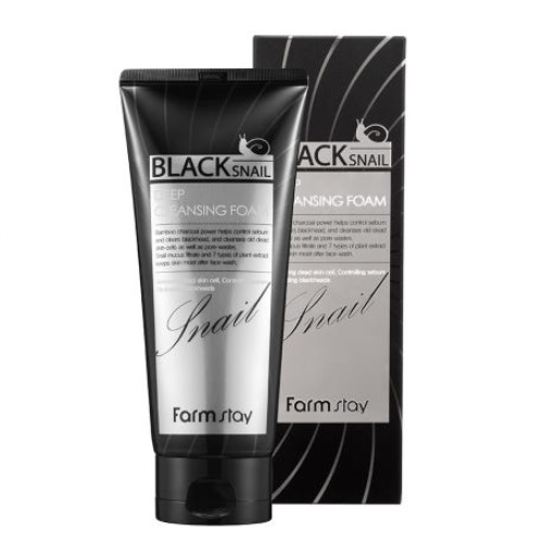 Farmstay Black Snail Deep cleansing Foam 180mL