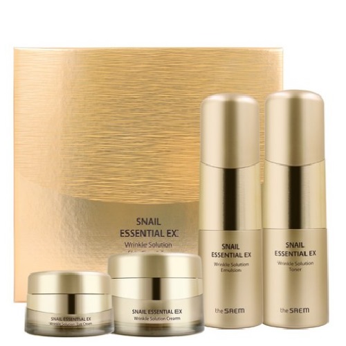 THE SAEM Snail Essential EX Wrinkle Solution Skin Care 3 Set