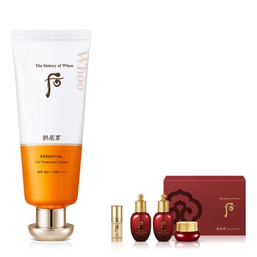 The Whoo Gong Jin Hyang Essential UV Protective Cream SPF50+PA++++60ml Set 