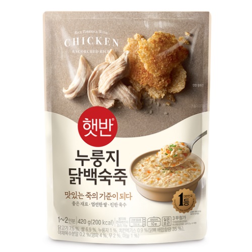 CJ Hatban Soft Meal Rice Porridge With Chicken & Scorched Rice 420g