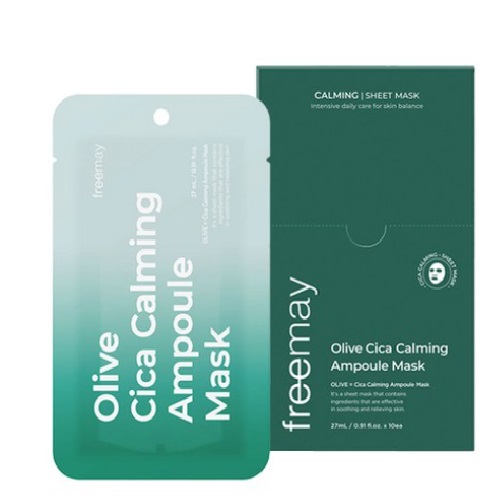 FREEMAY Olive Cica Calming Ampoule Mask Sheet 10P