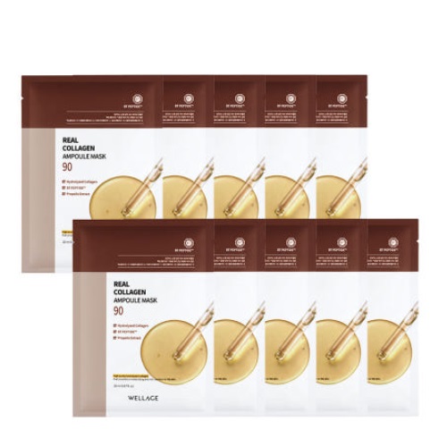 WELLAGE Real Collagen Ampoule Mask 20ml x 10sheets