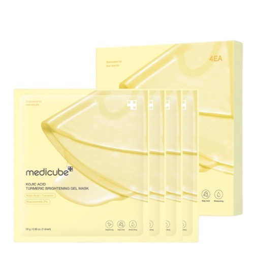 MEDICUBE Kojic Acid Turmeric Brightening Gel Mask Sheet 4sheets