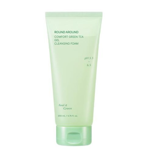 Round Around Comfort Green Tea Gel Cleansing Foam 200mL